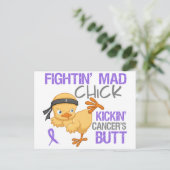 Fightin Chick Hodgkin's Disease Briefkaart (Staand voorkant)