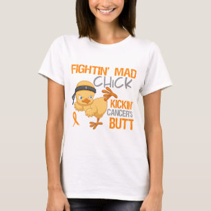 Fightin Chick Kidney Cancer met Oranje lintje T-shirt