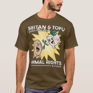 Fighting Seitan Tofu Vegetarian Vegan Animal Right T-shirt
