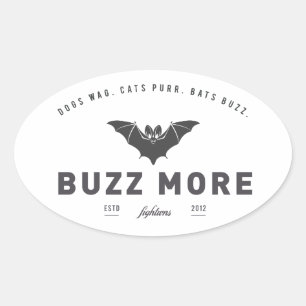Fightwns 'Buzz more' ticker Ovale Sticker