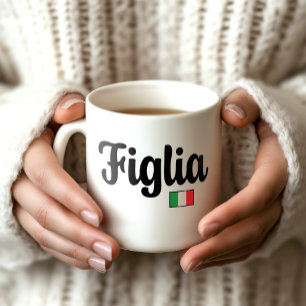 Figlia Italiaanse Vlag Mok - Cadeau voor Dochter