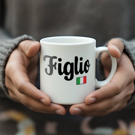 Figlio Italian Flag Mug - Italian Son Gift