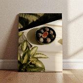 figs in fruit bowl - minimalist wall art poster