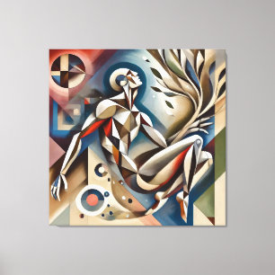 Figuratief expressionisme tweede canvas afdruk