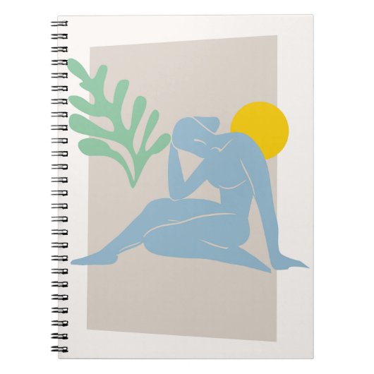 Figure Abstraite bleue avec Carnet Sun (Devant)