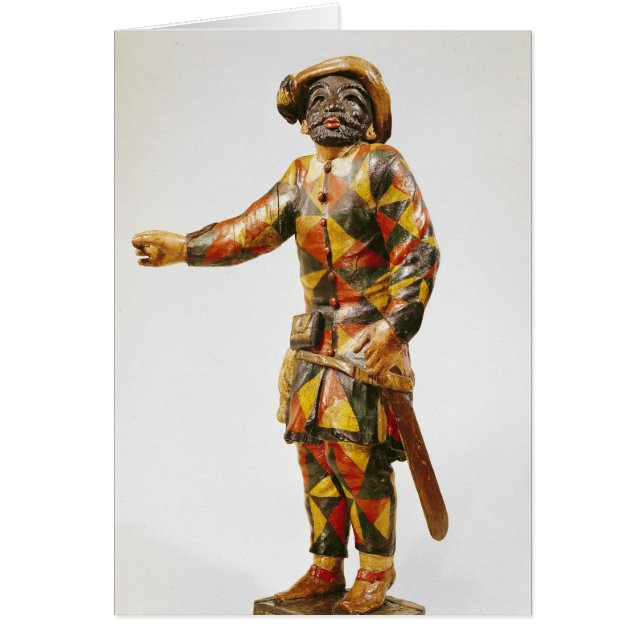 Figure de harlequin du théâtre de Seraphin (Devant)
