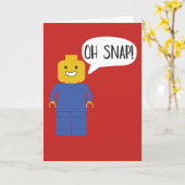 Figure en briques de construction Carte d'annivers (Fleur jaune)