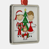 Figure mignonne Famille de 3 ornement de Noël (Droite)