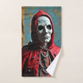 Figure mystérieuse du crâne à capuchon (Serviette à main)