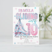 Figure Patinage 10e invitation de fête d'anniversa (Debout devant)