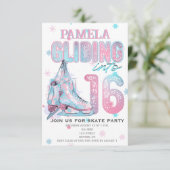 Figure Patinage 16e invitation de fête d'anniversa (Debout devant)