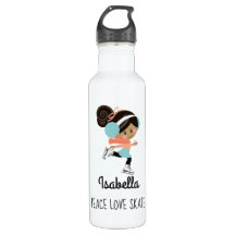 Figure Patinage Bouteille d'eau Peace Love Patinag