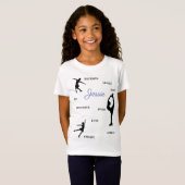 Figure Patinage Compétences Typographie T-shirt av (Devant entier)