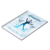 Figure patinage étoile carnet sur glace bleu (Côté gauche)