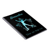 Figure patinage étoile carnet sur glace bleu gelé (Côté Droit)