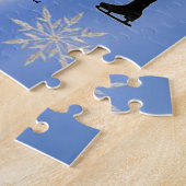 Figure Patinage Snowflake Typography Puzzle avec n (Côté)