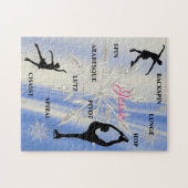 Figure Patinage Snowflake Typography Puzzle avec n (Horizontal)