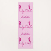 Figure Patinage Yoga tapis coeur tourbillon rose (Devant)