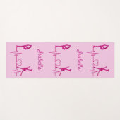 Figure Patinage Yoga tapis coeur tourbillon rose (Devant (Horizontal))