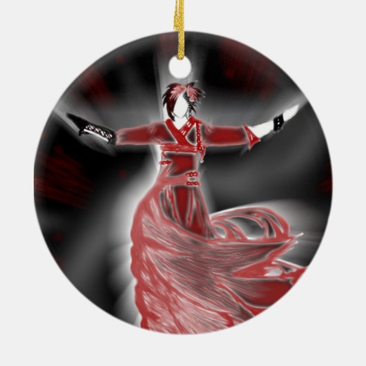 Figure rouge et verte double ornement (Dos)