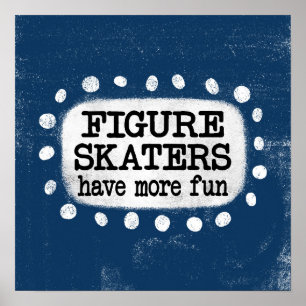 Figure Skaters Ont Plus Amusants Poster Wall Art