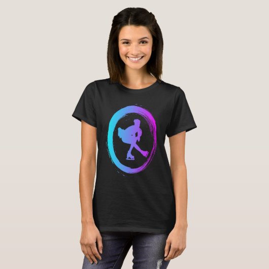 figure skating dance ice skate figure skater t-shirt (Voorkant volledig)