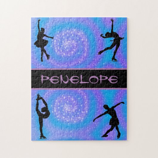 Figure Skating Swirl Jigsaw Puzzle (Vertical)