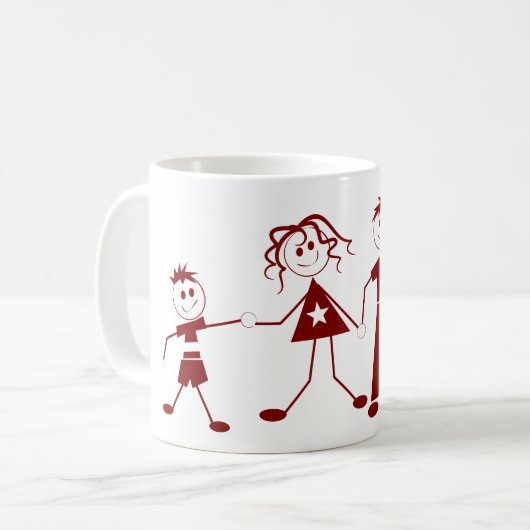 Figure Stick Family Coffee Mug (Devant gauche)
