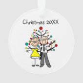 Figure Stick - Ornement Acrylique Couple Âgé (dos)