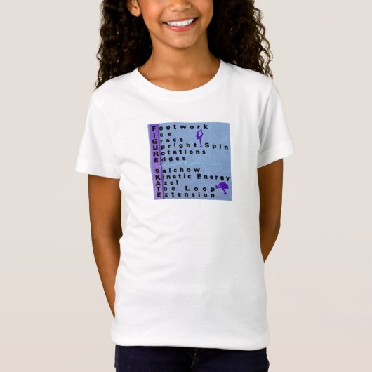 Figure T-shirt d'acrostiche de patin (Devant)