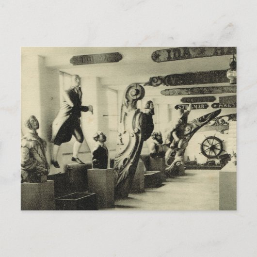 Figurehead, Hallands Museum, Halmstad, Noorwegen Briefkaart (Voorkant)