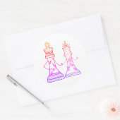 Figures Échecs, Queen & King Love Sticker (Enveloppe)
