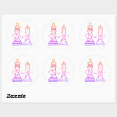 Figures Échecs, Queen & King Love Sticker (Feuille)