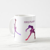 Figurine Mug - Rose et Violet étoile femme (Devant gauche)