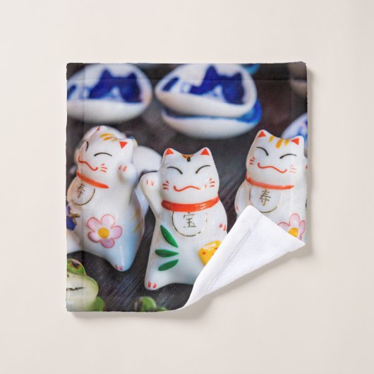 figurines de chats à Beckoning (Gant de toilette)