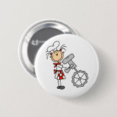 Figuur Chef met mixer-Buttonnen Ronde Button 5,7 Cm (Voorkant /achterkant)