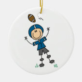 Figuur Football Blauw Keramisch Ornament (Voorkant)