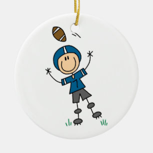 Figuur Football Blauw Keramisch Ornament