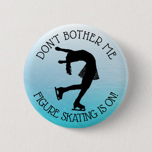 Figuur Ice Skating Dpnt Bother me Humor Button
