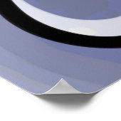 Figuur met Feline: Abstract Blauw, Sinaasappel, B Poster (Hoek)