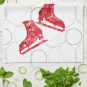 Figuur schaatsbus - rode schaats handdoek met ster (Gevouwen)