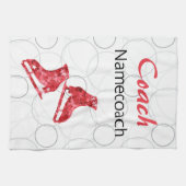 Figuur schaatsbus - rode schaats handdoek met ster (Horizontaal)