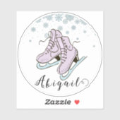 Figuur Schaatsen Aangepaste naam Vynil Sticker (Vel)