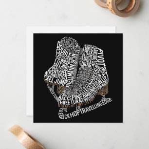 Figuur Schaatsen Woord Kunst Schaatsen Notitiekaartje