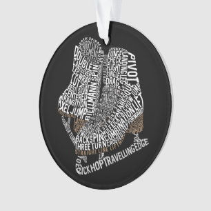 Figuur Schaatsen Woord Kunst Schaatsen Ornament