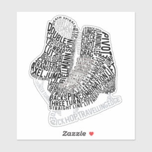 Figuur Schaatsen Woord Kunst Schaatsen Sticker