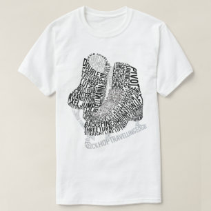 Figuur Schaatsen Woord Kunst Schaatsen T-shirt