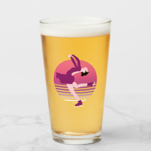 Figuur schaatsmeisje - kunst van ijsdansen glas