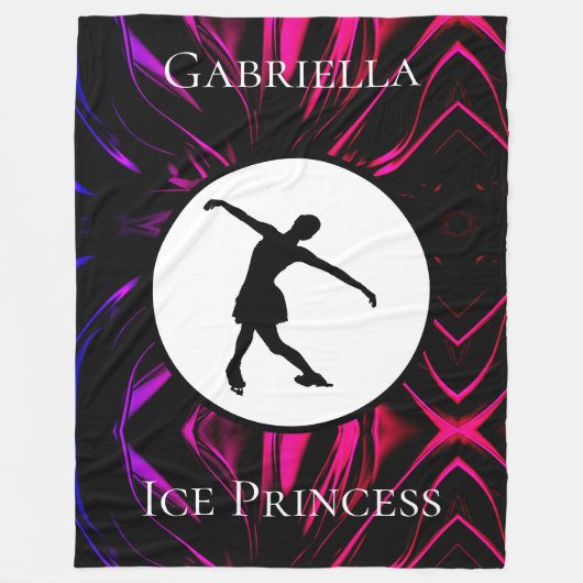 Figuur Schatting "Ice Princess", gepersonaliseerd Fleece Deken (Voorkant)
