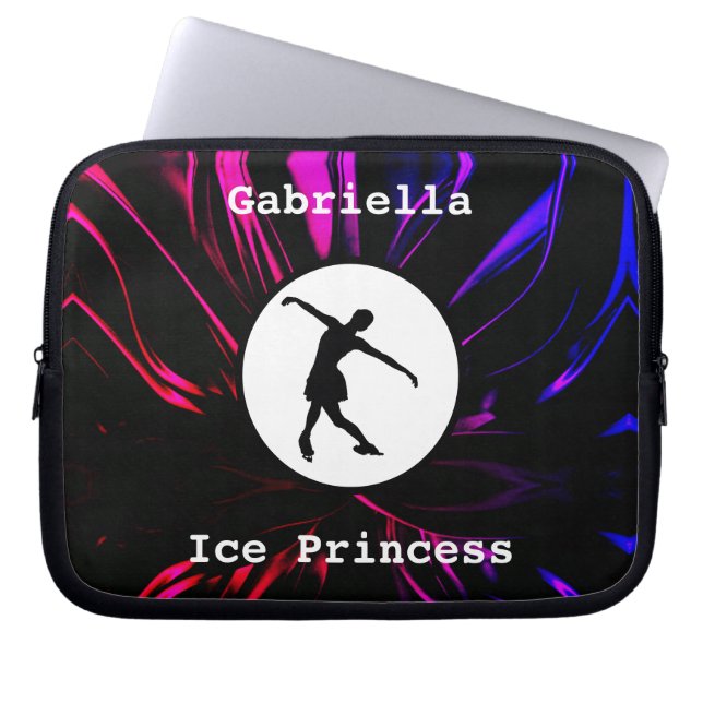 Figuur Schatting "Ice Princess", gepersonaliseerd Laptop Sleeve (Voorkant)